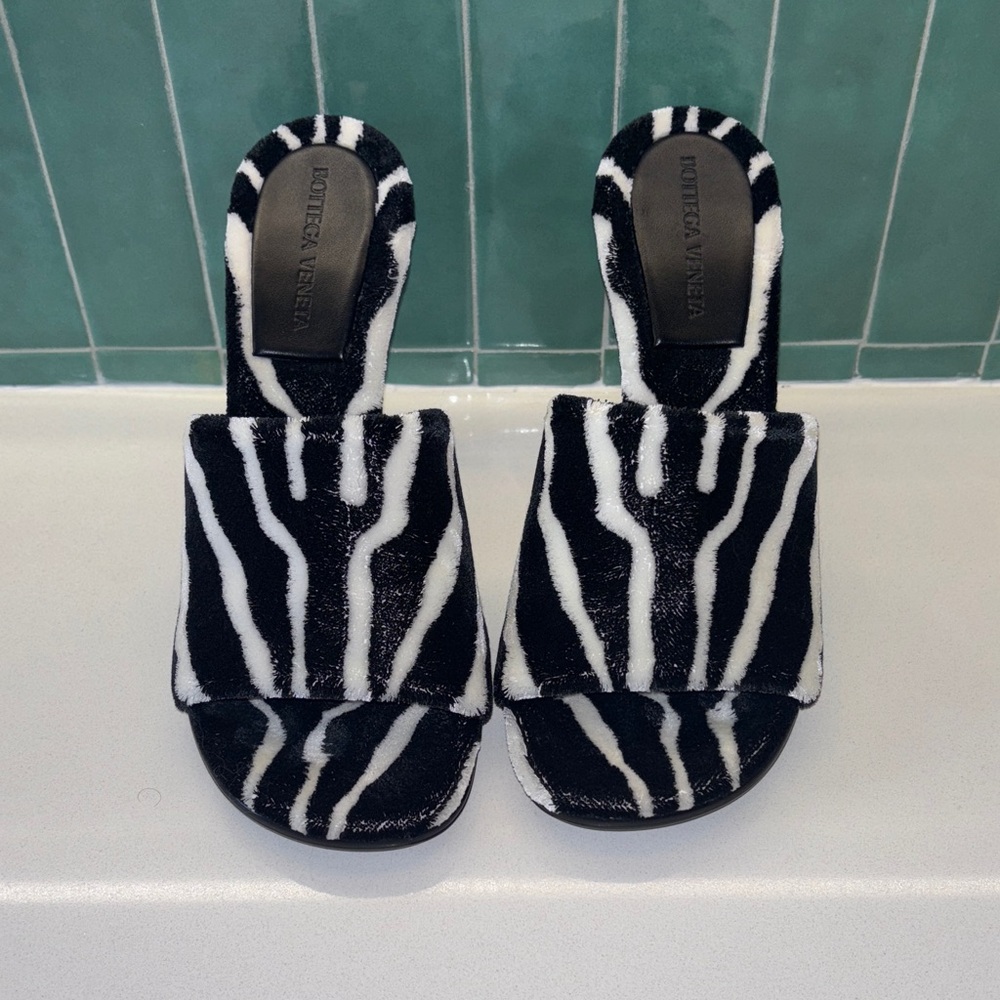 Bottega Veneta Zebra Mule Heel
